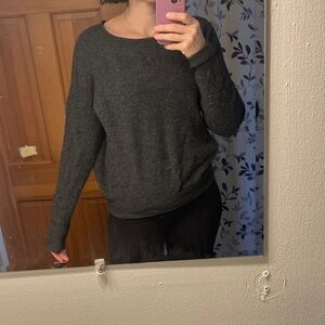 J. crew wool alpaca blend charcoal sweater